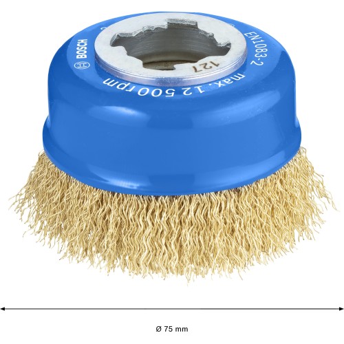 Cepillo de vaso PRO Metal clean, 75 x 0,30 mm, X-Lock