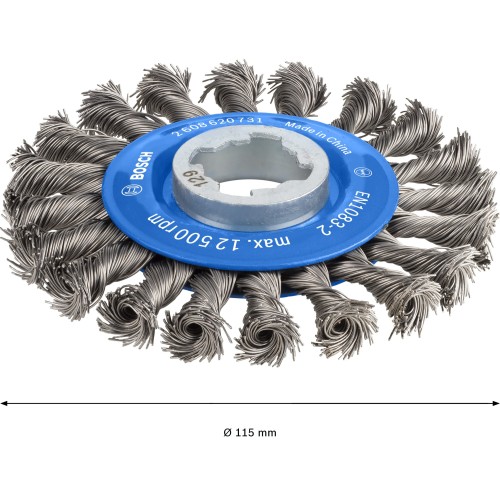 Disco de alambre PRO Metal heavy X-Lock, 115 x 0,5 mm, con rosca