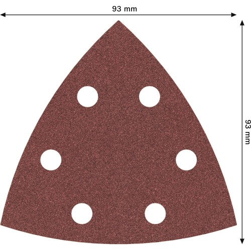 Hoja de lija PRO F460, 93 x 93 mm, G120, 5 unidades