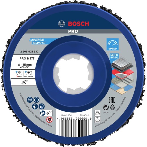 Disco de limpieza PRO N377, 115 mm, 22,23 mm, X-Lock