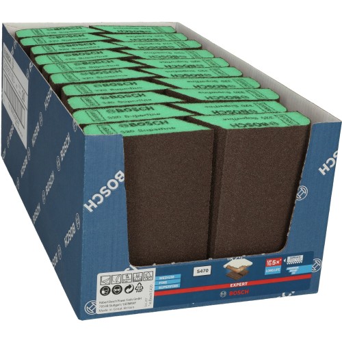 Taco de lija de espuma EXPERT Combi S470 de 69 x 97 x 26 mm, superfino
