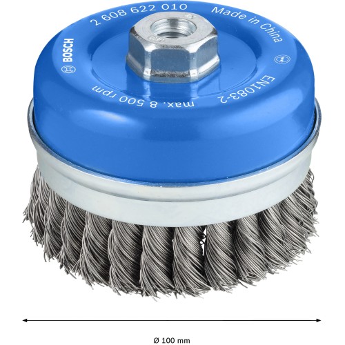 Cepillo de vaso PRO Metal heavy, 100 x 0,5 mm, rosca