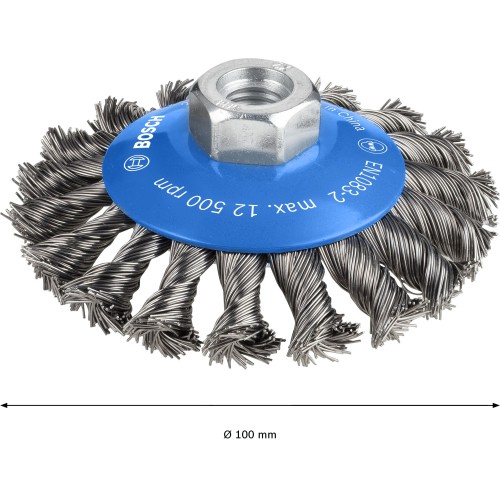 Cepillo cónico PRO Metal heavy, 100 x 0,5 mm, rosca