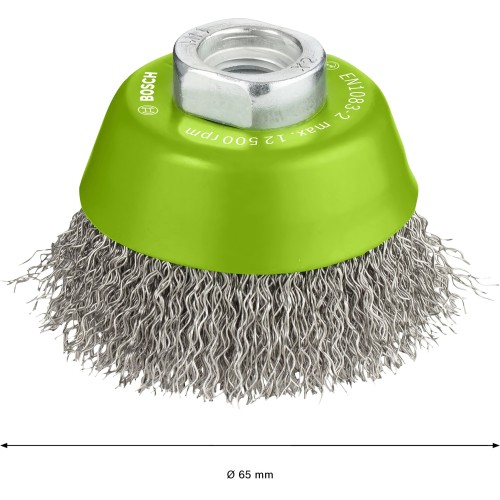 Cepillo de vaso PRO Stainless Steel clean, 65 x 0,3 mm, rosca