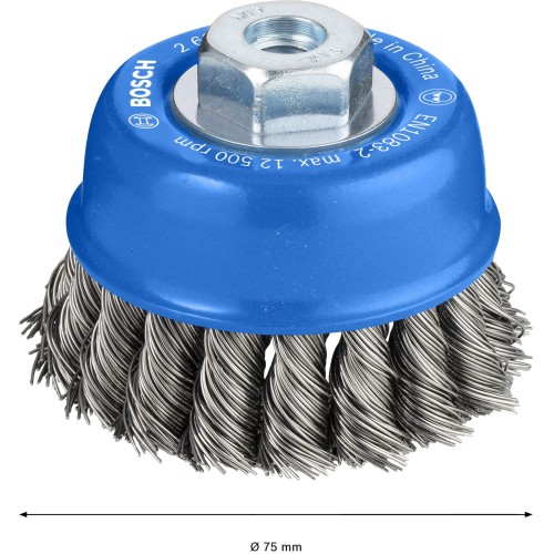Cepillo de vaso PRO Metal heavy, 75 x 0,5 mm, rosca