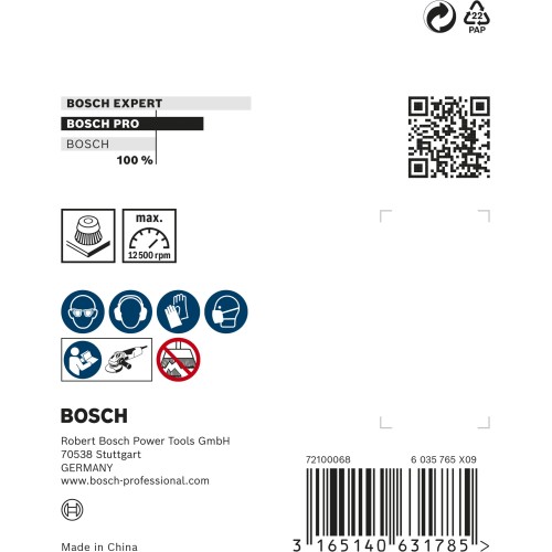 Cepillo de vaso PRO Metal clean, 70 x 0,3 mm, rosca