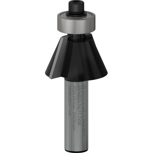 Broca fresadora para biseles PRO, 25°, vástago de 8 mm