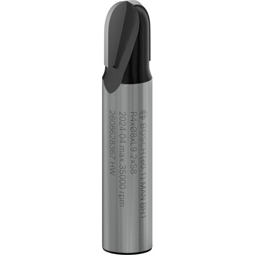 Broca fresadora PRO para molduras de media caña, R 4, vástago de 8 mm