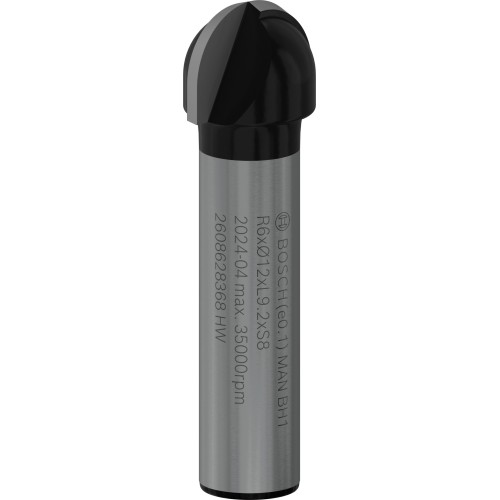 Broca fresadora PRO para molduras de media caña, R 6, vástago de 8 mm