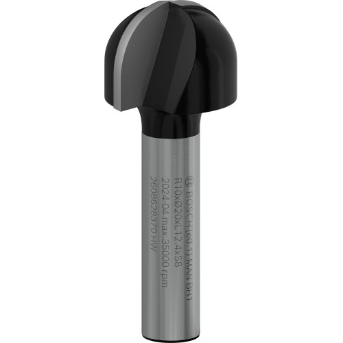 Broca fresadora PRO para molduras de media caña, R 10, vástago de 8 mm