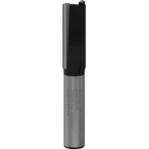 Broca fresadora recta PRO, dos acanaladuras, Ø 10 x L 25, vástago de 8 mm