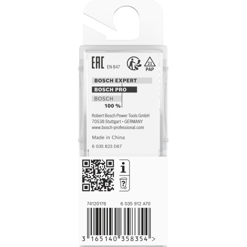 Broca fresadora recta PRO, dos acanaladuras, Ø 12 x L 31,5, vástago de 8 mm