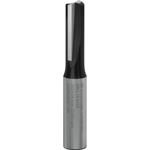 Broca fresadora recta PRO, dos acanaladuras, Ø 8 x L 19,6, vástago de 8 mm