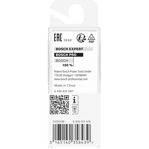 Broca fresadora recta PRO, dos acanaladuras, Ø 9 x L 19,6, vástago de 8 mm
