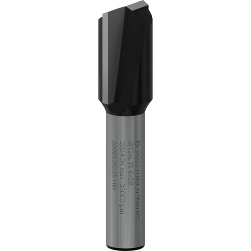 Broca fresadora recta PRO, dos acanaladuras, Ø 12 x L 19,6, vástago de 8 mm