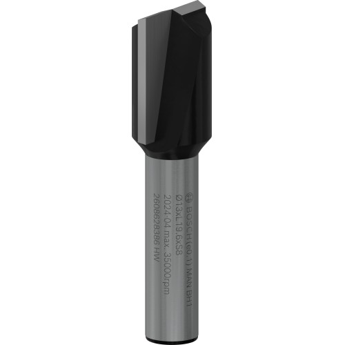 Broca fresadora recta PRO, dos acanaladuras, Ø 13 x L 19,6, vástago de 8 mm