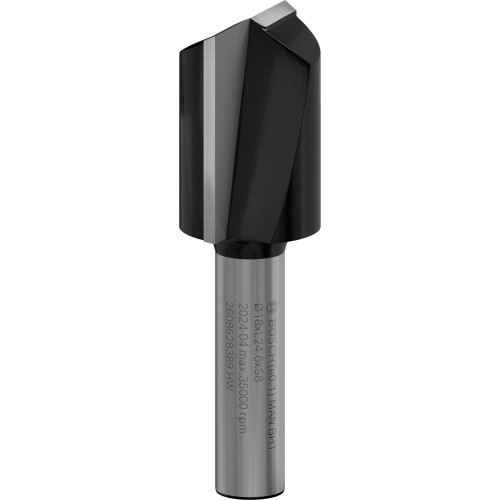 Broca fresadora recta PRO, dos acanaladuras, Ø 18 x L 24,6, vástago de 8 mm