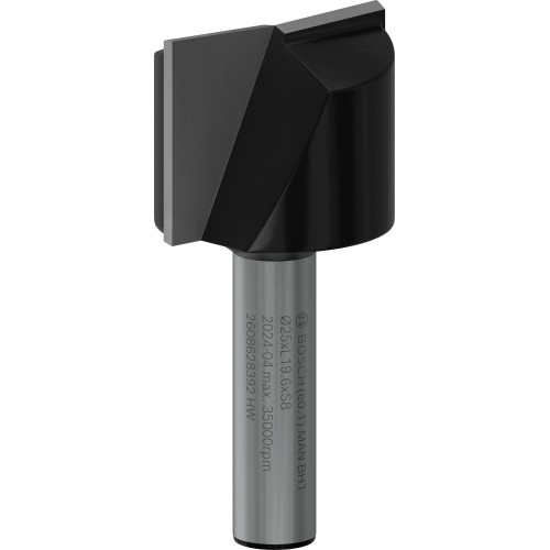 Broca fresadora recta PRO, dos acanaladuras, Ø 25 x L 19,6, vástago de 8 mm
