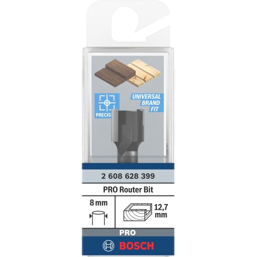 Broca fresadora para crear cajas (cavidades) PRO, Ø 12,7 x L 12,7, vástago de 8 mm
