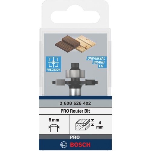 Broca fresadora para ranuras PRO, L 4, vástago de 8 mm