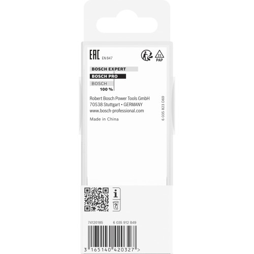 Broca fresadora recta PRO, dos acanaladuras, Ø 25 x L 40, vástago de 12 mm