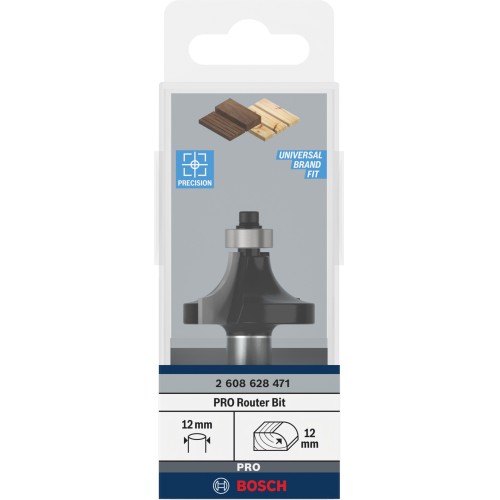 Broca fresadora para redondeo PRO, R 12, vástago de 12 mm