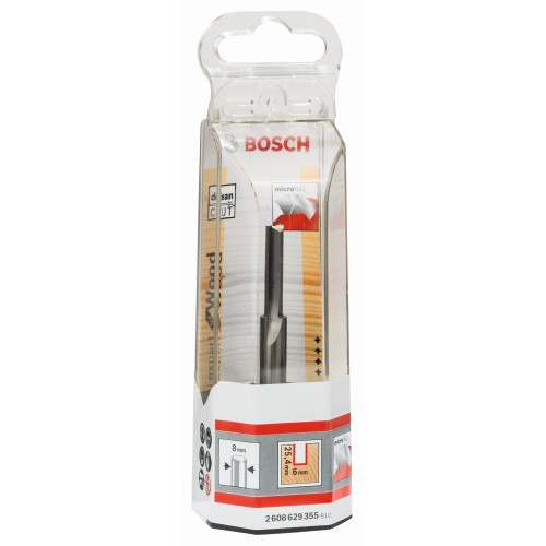 Fresa recta Expert for Wood, carburo macizo, 8 mm, D1 6 mm, L 25,4 mm, G 76 mm