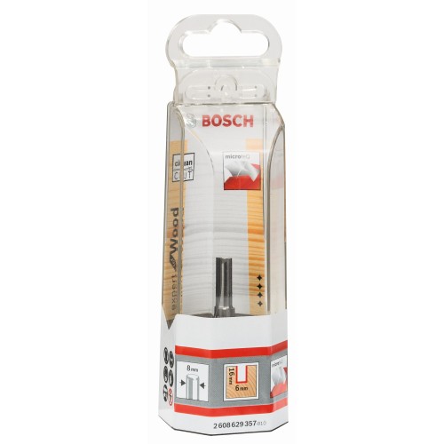 Fresa recta Expert for Wood, carburo macizo, 8 mm, D1 6 mm, L 16 mm, G 51 mm