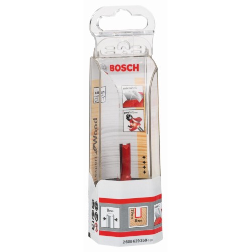 Fresa recta Expert for Wood, carburo, 8 mm, D1 8 mm, L 19 mm, G 52 mm