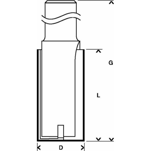 Fresa recta Expert for Wood, carburo, 12 mm, D1 8 mm, L 31,8 mm, G 76 mm