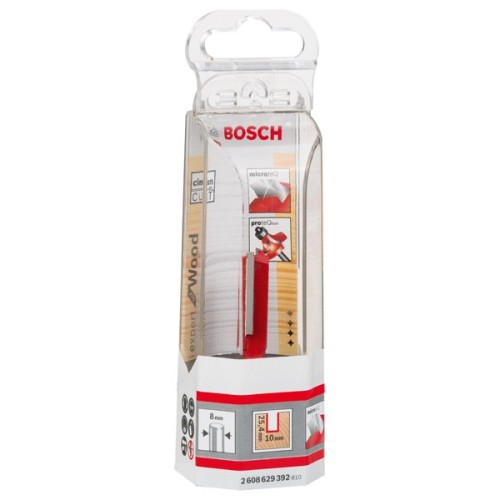 Fresa recta Expert for Wood, carburo, 8 mm, D1 10 mm, L 25,4 mm, G 62,4 mm