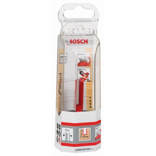 Fresa recta Expert for Wood, carburo, 8 mm, D1 10 mm, L 25,4 mm, G 62,4 mm