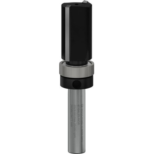 Broca fresadora de recorte al ras PRO con cojinete superior, Ø 16 x L 25,4, vástago de 8 mm
