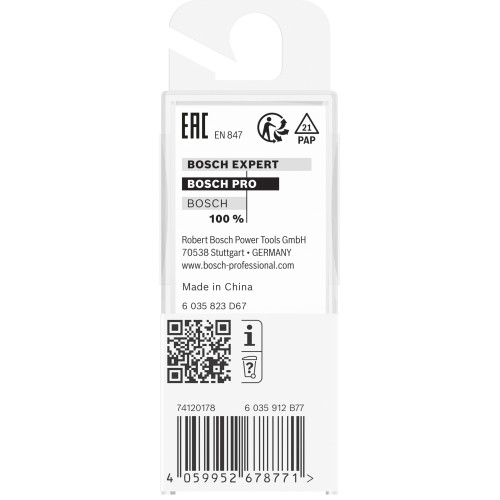 Broca fresadora recta PRO, dos acanaladuras, Ø 16 x L 30, vástago de 8 mm