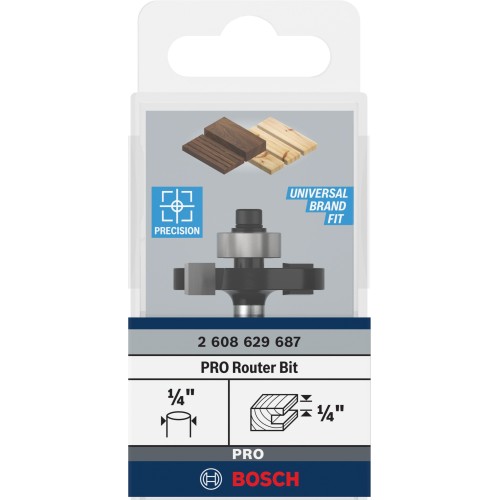 Broca fresadora para ranuras PRO, L 1/4″, vástago de 1/4″