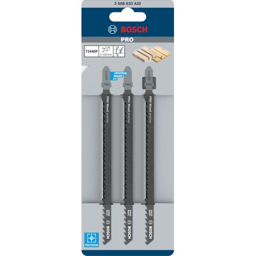 Hoja de sierra de calar PRO Wood precise T344DP 152 mm, 3 uds.