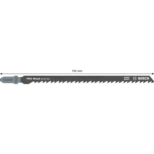 Hoja de sierra de calar PRO Wood precise T344DP 152 mm, 5 uds.