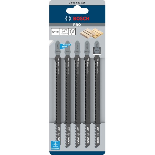 Hoja de sierra de calar PRO Wood precise T344DP 152 mm, 5 uds.