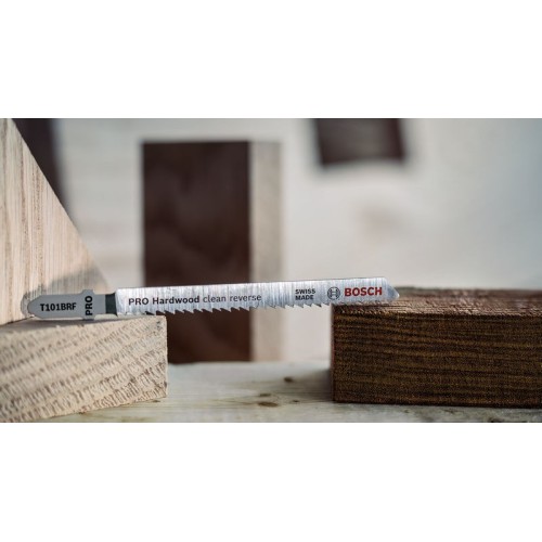 Hoja de sierra de calar PRO Hardwood clean reverse T101BRF, 100 mm, 25 uds.