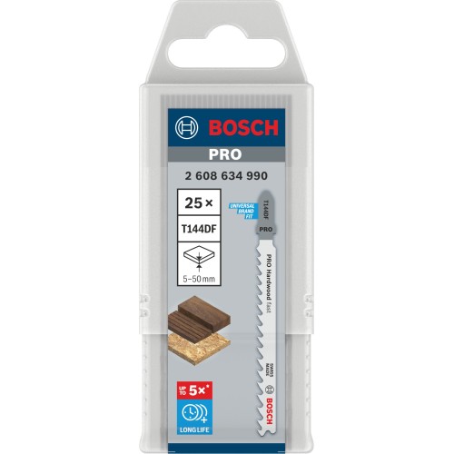 Hoja de sierra de calar PRO Hardwood fast T144DF 100 mm, 25 uds.