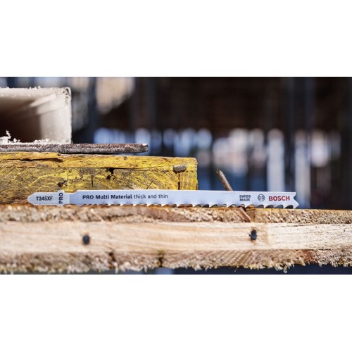 Hoja de sierra de calar PRO Multi Material thick and thin T345XF, 132 mm, 25 uds.
