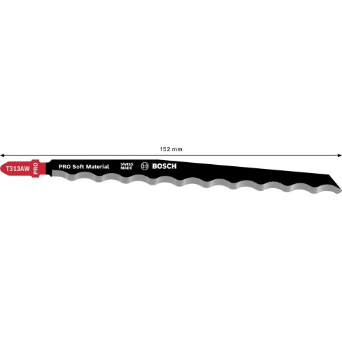 Hoja de sierra de calar PRO Soft Material T313AW, 152 mm, 3 uds.