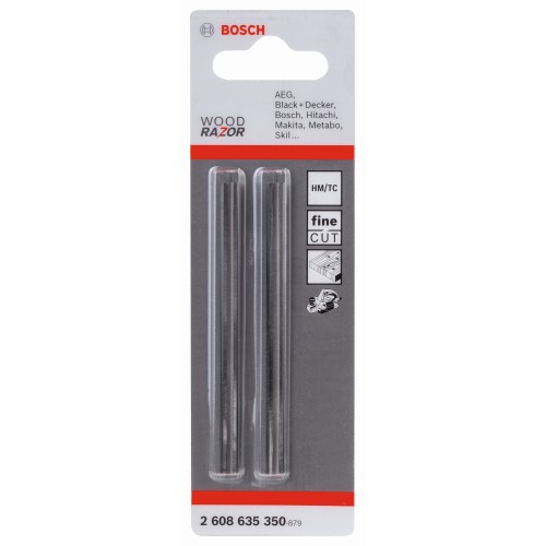 Cuchilla para cepillo 82 mm, afilada, recta, carburo de tungsteno, 40°