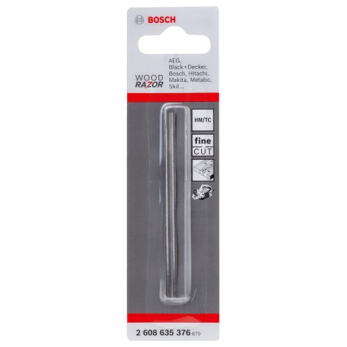 Cuchilla para cepillo 82 mm, afilada, recta, carburo de tungsteno, 40°