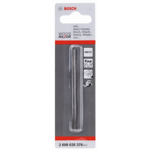 Cuchilla para cepillo 82 mm, afilada, recta, carburo de tungsteno, 40°
