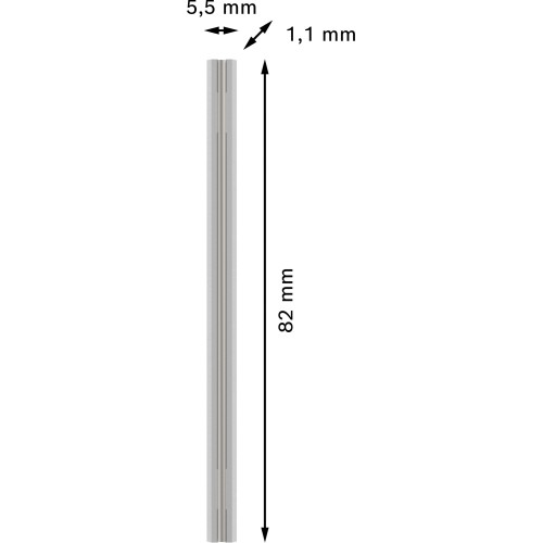 Cuchilla para cepillo PRO, 82 x 5,5 x 1,1 mm