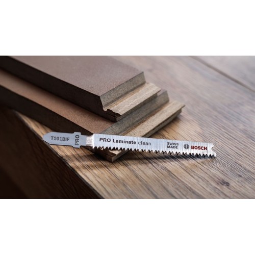 Hoja de sierra de calar PRO Laminate clean T101BIF, 83 mm, 5 uds.