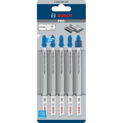 Hoja de sierra de calar PRO Metal Pipes and Profiles T321AF 132 mm, 5 uds.