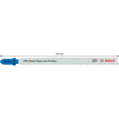 Hoja de sierra de calar PRO Metal Pipes and Profiles T321BF 132 mm, 5 uds.