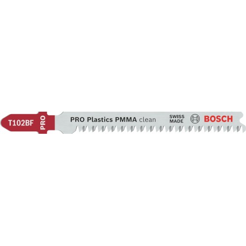 Hoja de sierra de calar PRO Plastics PMMA clean T102BF, 92 mm, 5 uds.